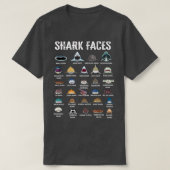 Types Of Shark Faces Tシャツ (デザイン正面)