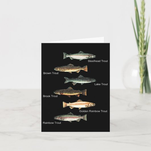 Types Of Trout Fish Species Collection Fishing  カード (正面)
