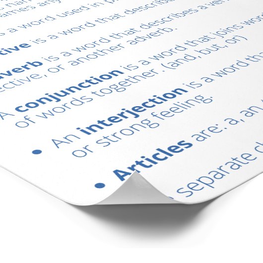 Types of Wordsポスター ポスター (角)