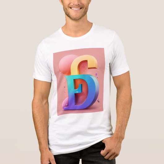 「Typetrio 3D Designerレターシャツ トライブレンドTシャツ (正面)