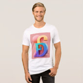 「Typetrio 3D Designerレターシャツ トライブレンドTシャツ (正面全面)