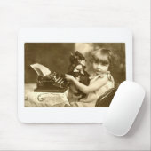 Typewriter girl マウスパッド (マウス)