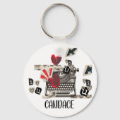 typewriter I love you キーホルダー (正面)