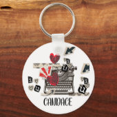 typewriter I love you キーホルダー (正面)