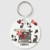 typewriter I love you キーホルダー (裏面)