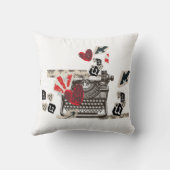 typewriter I love you   クッション (裏面)