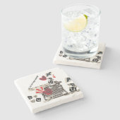 typewriter I love you   ストーンコースター (横)