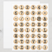 Typewriter ornamental old letters collage (正面/裏面)