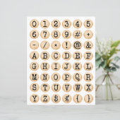 Typewriter ornamental old letters collage (スタンド正面)