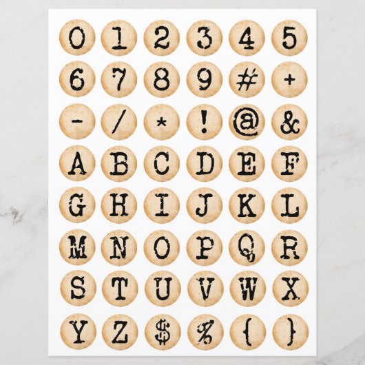 Typewriter ornamental old letters collage (正面)