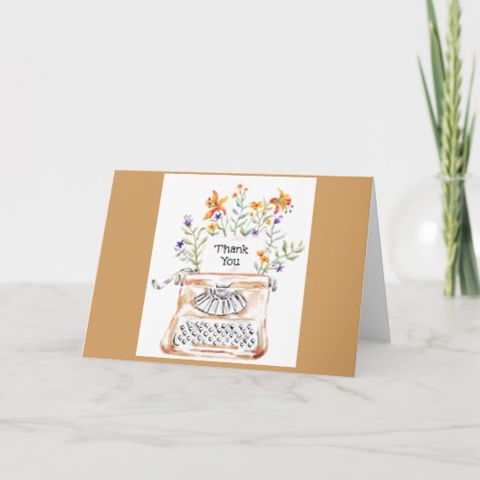 Typewriter Thanks Greeting Card サンキューカード (正面)