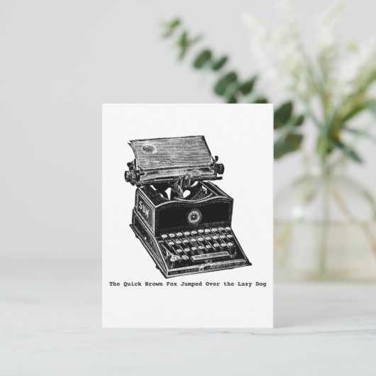 Typewriter, The Quick Brown Fox... ポストカード (スタンド正面)