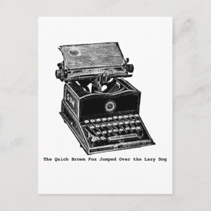 Typewriter, The Quick Brown Fox... ポストカード