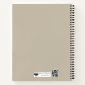 Typewriter Truth | Authentic Quote on Textured Pap ノートブック (裏面)