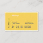 Typoビジターカード黄色 名刺 (裏面)