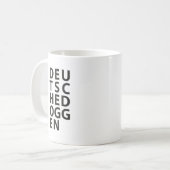 Typo: ドイツ犬 コーヒーマグカップ (正面左)