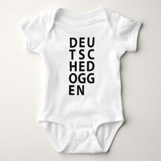Typo: ドイツ犬 ベビーボディスーツ (正面)