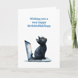 Typo Kitty Birthday カード