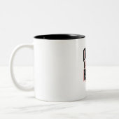 Typografie-Spruch ツートーンマグカップ (左)