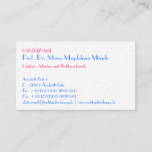 Typografische Visitenkarte 名刺 (正面)