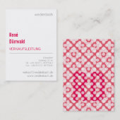 Typografische Visitenkarten coral 名刺 (正面/裏面)