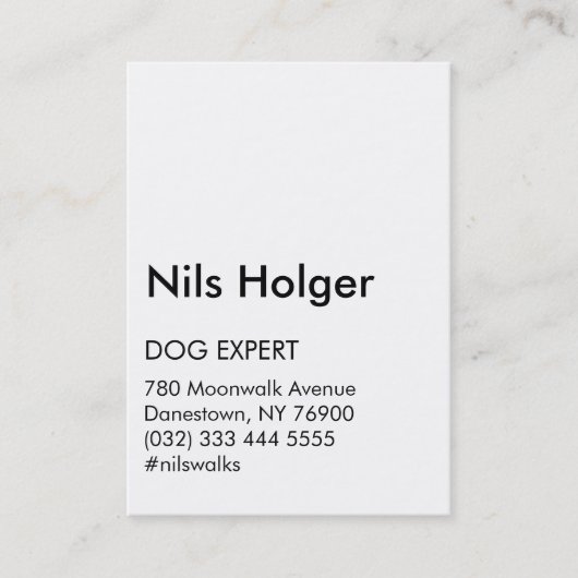 Typographic、モダンType only Pug 名刺 (正面)