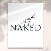 Typographic Black and White Fun Bathroom Sign ポスター