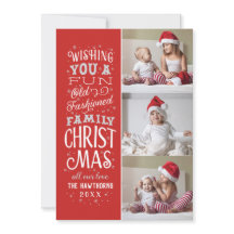Typographic Christmas Card Three Photo
