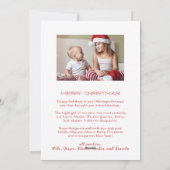 Typographic Christmas Card Three Photo シーズンカード (裏面)