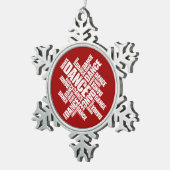 Typographic Dance (Distressed) Snowflake Pewter Ch スノーフレークピューターオーナメント (右)