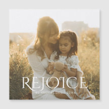 Typographic Large Rejoice Full Bleed Photocard