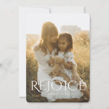 Typographic Large Rejoice Full Bleed Photocard