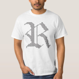 Typographic R Gothic Letter Design T-Shirt Tシャツ