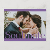 Typographic Soulmateフレームデザイン ポストカード (正面)
