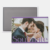 Typographic Soulmateフレームデザイン マグネット (正面/裏面)
