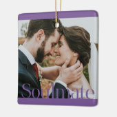 Typographic Soulmate & LOVEフレームデザインオーナメント セラミックオーナメント (左)