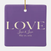 Typographic Soulmate & LOVEフレームデザインオーナメント セラミックオーナメント (裏面)