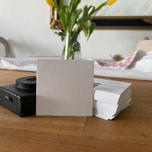 Typographie, gelb, schwarz, und クール Dezent スクエア名刺