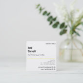 Typographie, gelb, schwarz, und クール Dezent スクエア名刺 (スタンド正面)