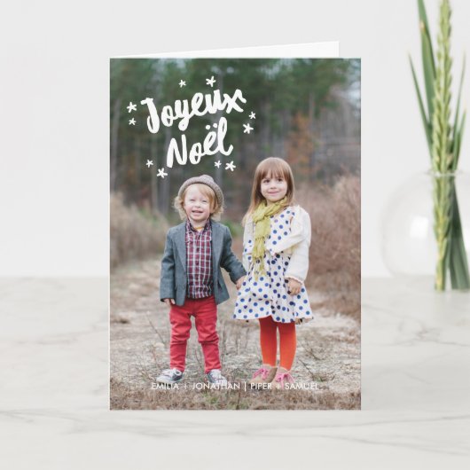 Typographie photo de voeux de Noel シーズンカード (正面)