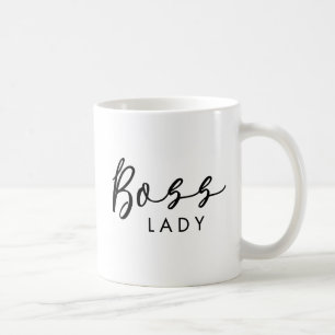 Typographyボスの女性 コーヒーマグカップ