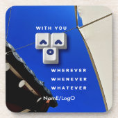 typography_1_with you_1 ハードプラスチック コースター (正面)