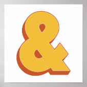 Typography Art Poster, Ampersand &, Bold Type ポスター (正面)