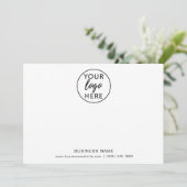 Typography Business Logo サンキューカード (スタンド正面)