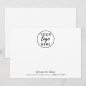 Typography Business Logo サンキューカード (正面/裏面)