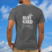Typography 'but God' Bible verse Gray Personalize Tシャツ
