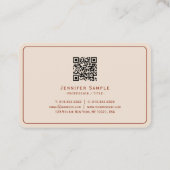 Typography Elegant Terracotta Premium Silk Luxury 名刺 (裏面)