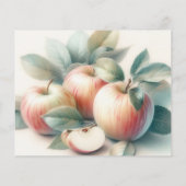 Typography Fall apples pastel colors watercolor (裏面)