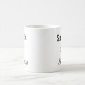 Typography Funny Judge Mornings コーヒーマグカップ (中央)