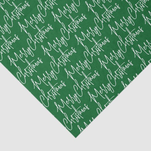 Typography Green Merry Christmas 薄葉紙 (詳細)